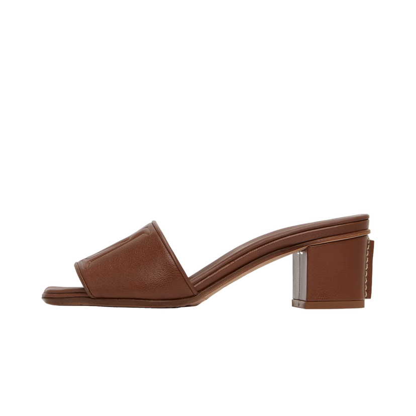 Sneakers och skor Max Mara Max Mara Embossed Heeled Sandals Brun | 2345211131600 MM81128
