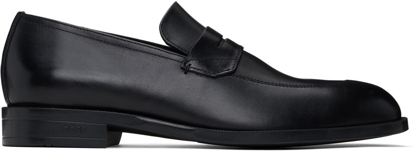 Sneakers och skor BOSS BOSS Leather Penny Loafers Svart | 50541699