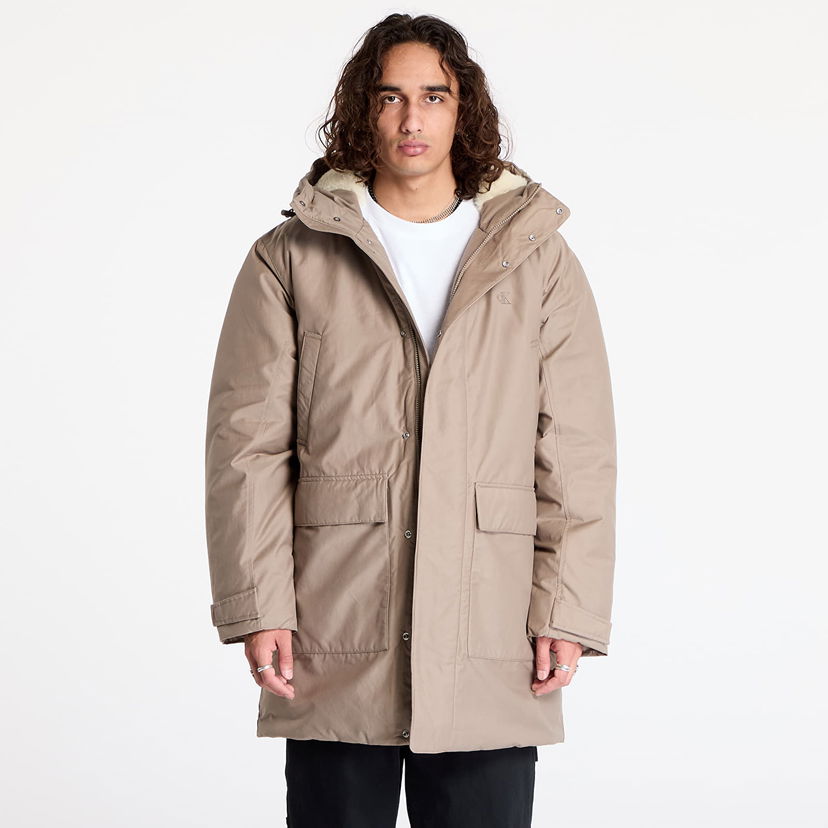 Parkas CALVIN KLEIN Warm Cotton Nylon Parka Gray Beige | J30J326082 PAV