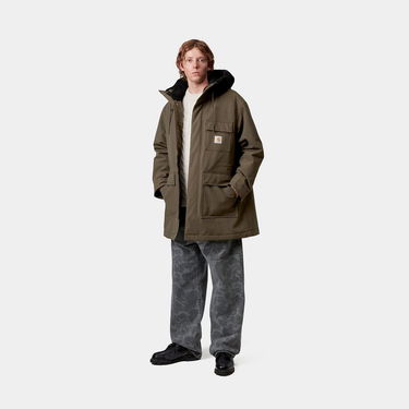Parkas Carhartt WIP Siberia Hooded Parka with Faux Fur Lining Vitola Grön | I035365_5, 3