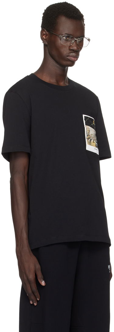 T-shirt Helmut Lang Helmut Lang Overpass Postcard Graphic T-Shirt Svart | O06HM514, 1
