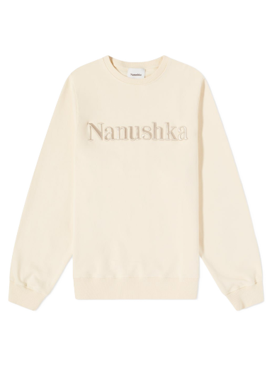Sweatshirt Nanushka Remy Logo Crew Sweat Beige | NM21RSSW01071