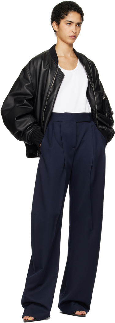 Byxor The Attico Attico Long Pleated Trousers Mörkblå | 250WCP00102 WWW046AA, 3