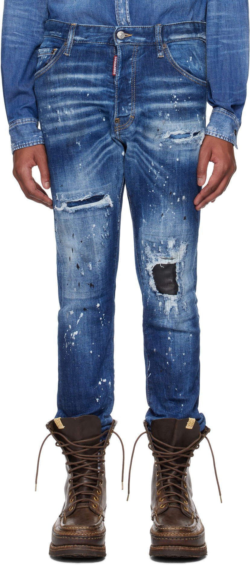 Jeans DSQUARED2 Dsquared2 Cool Guy Ripped Wash Jeans Blå | S74LB1635_S30872