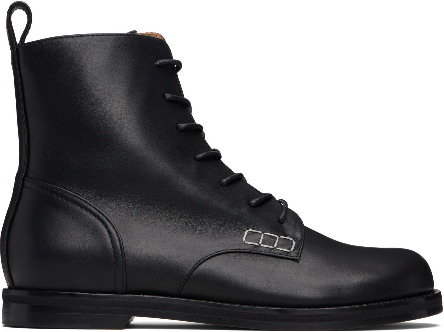 Sneakers och skor JW Anderson JW Anderson Lace-Up Leather Boots Svart | BT0108-LA0268, 0