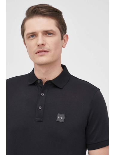 T-shirt BOSS Polo Shirt Logo Badge Svart | 50467115