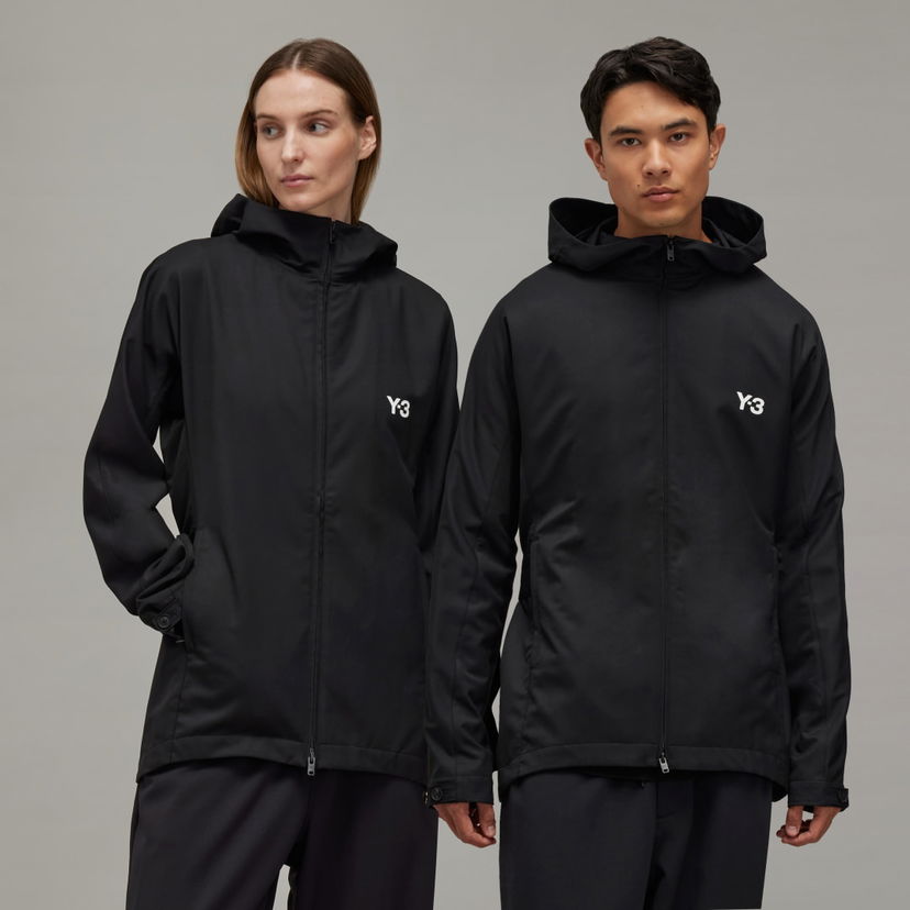 Sweatshirt Y-3 Refined Wool Hooded Sweatshirt Svart | IW7454