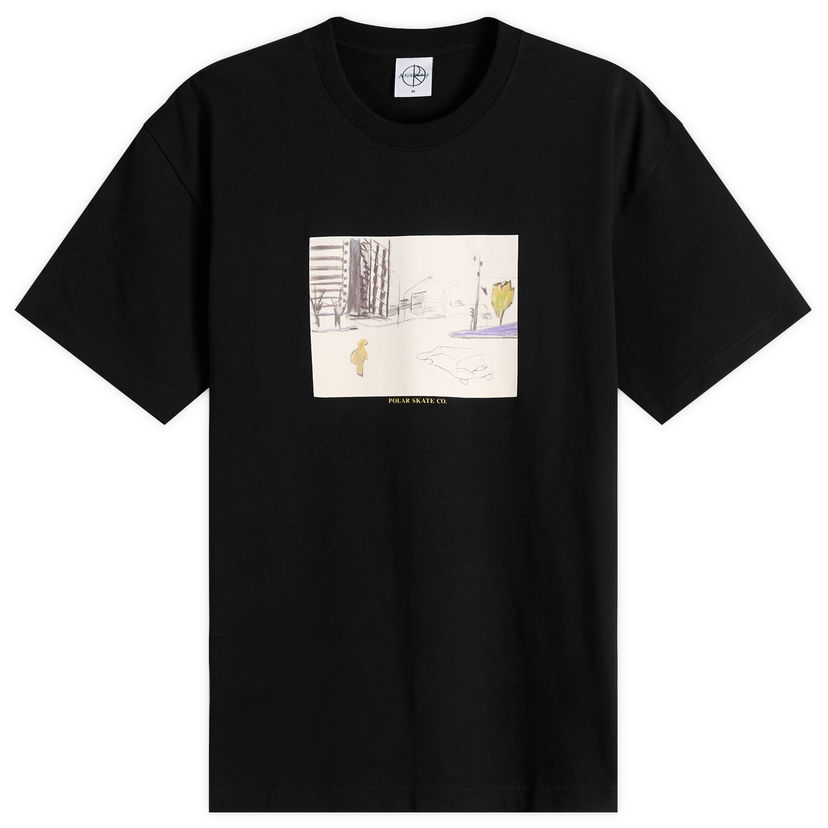 T-shirt Polar Skate Co. Downtown T-Shirt, Size Small Svart | PSC-F25-31-BLK