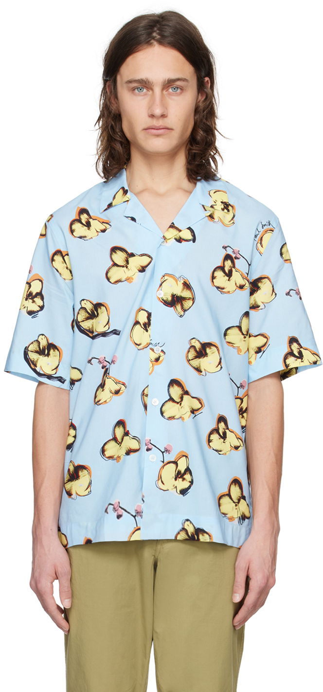 Skjorta Paul Smith Paul Smith Orchid Print Shirt Blå | M1R-905U-M02333-40
