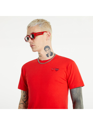 T-shirt Comme des Garçons PLAY Double Heart Tee Röd | AZT226 red
