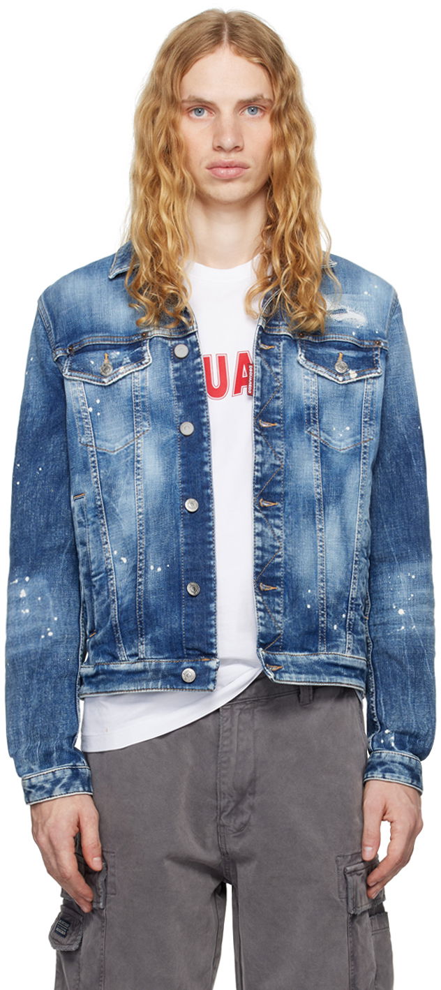 Jacka DSQUARED2 Medium Heritage Denim Jacket Blå | S74AM1521_S30872
