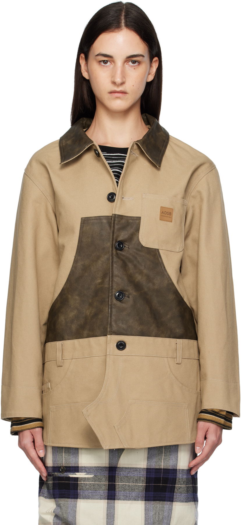 Rockar Andersson Bell Andersson Bell Carpenter Shorts Inserted Coat Beige | awa720w
