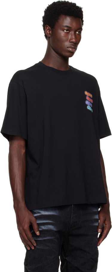 T-shirt We11done We11done Neon Logo Short Sleeved T-Shirt Svart | WD-TT2-25-752-U-BK, 1