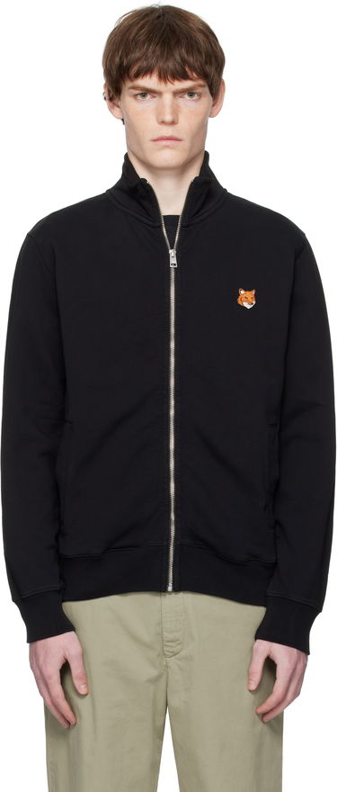 Sweatshirt MAISON KITSUNÉ Fox Head Patch Fullzip Regular Sweatshirt Svart | PM02134KM0340, 0
