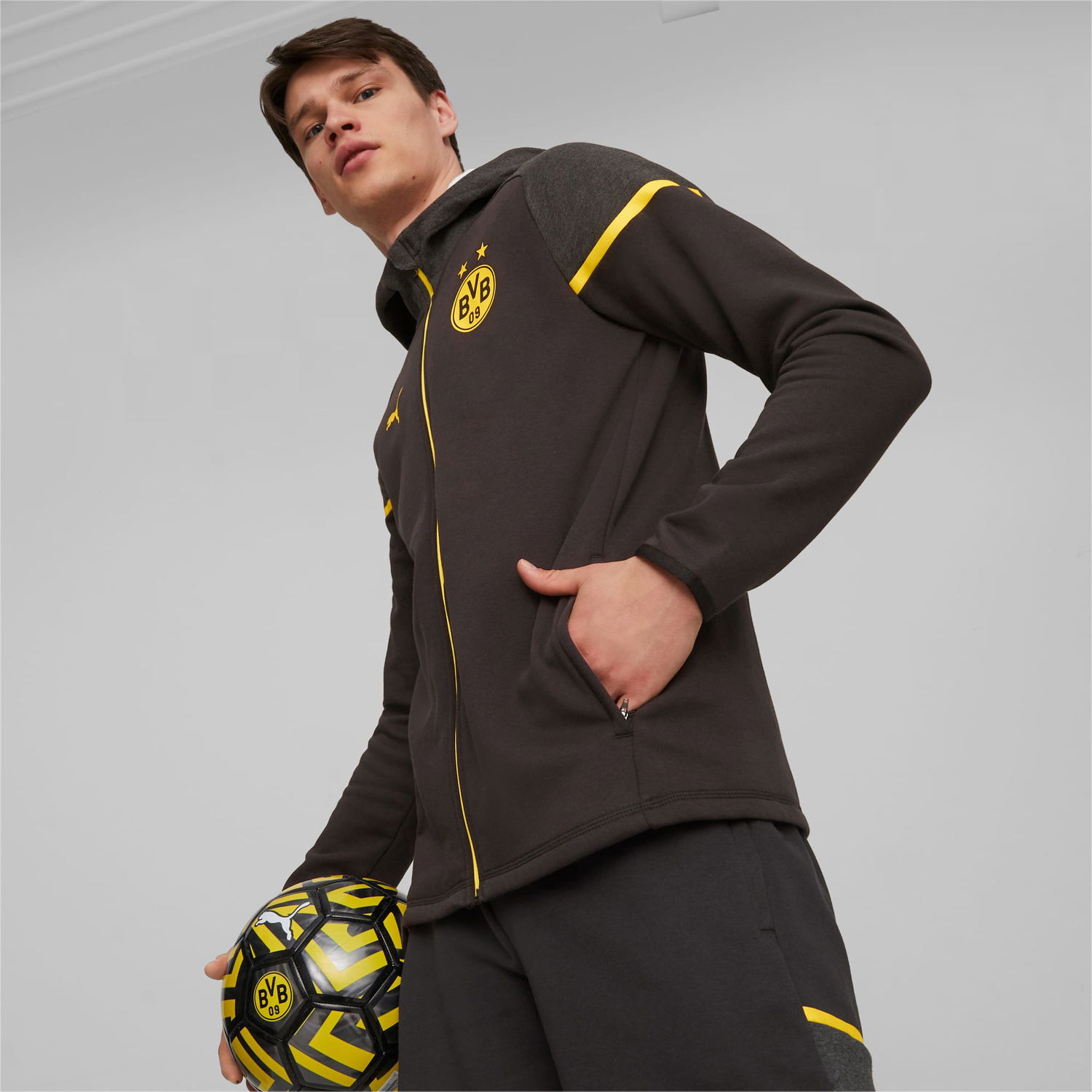 Jacka Puma Borussia Dortmund Football Svart | 771842_02, 0