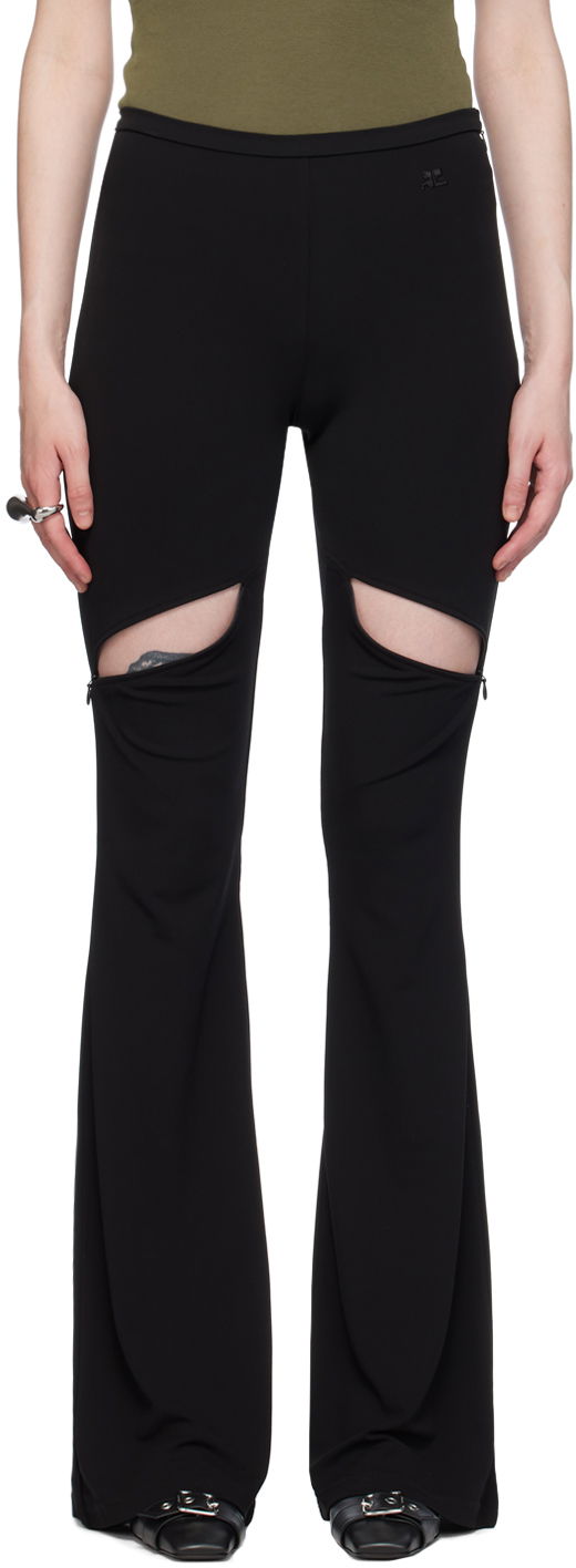 Damasker Courrèges Cutout Flare Trousers Svart | 224JPA232JS0066, 0