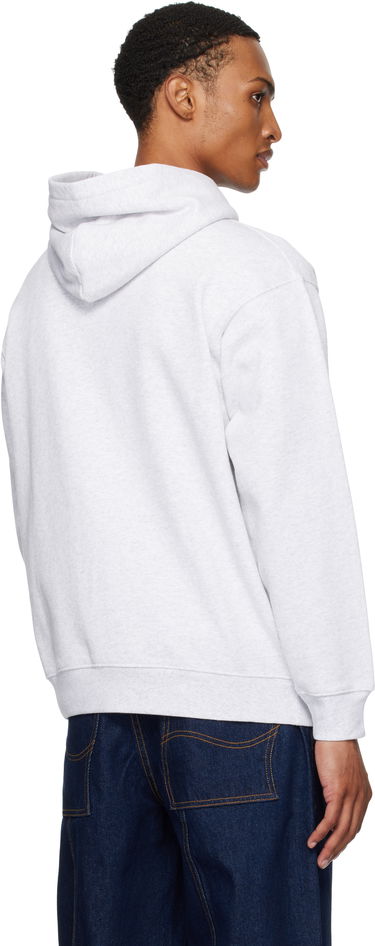 Sweatshirt Dime Embroidered Fighter Hoodie Grå | DIMESU2544ASH, 2
