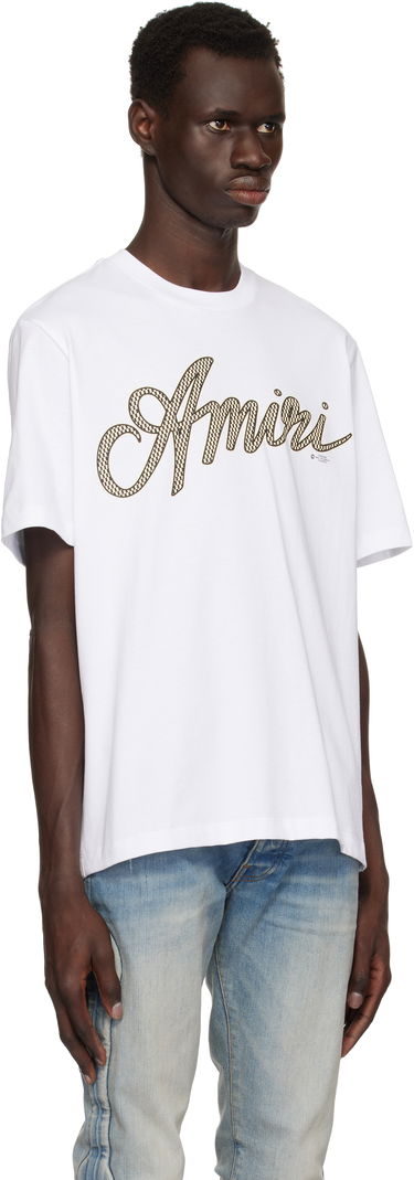 T-shirt AMIRI Amiri Script T-Shirt Vit | AMJYTE1193, 1