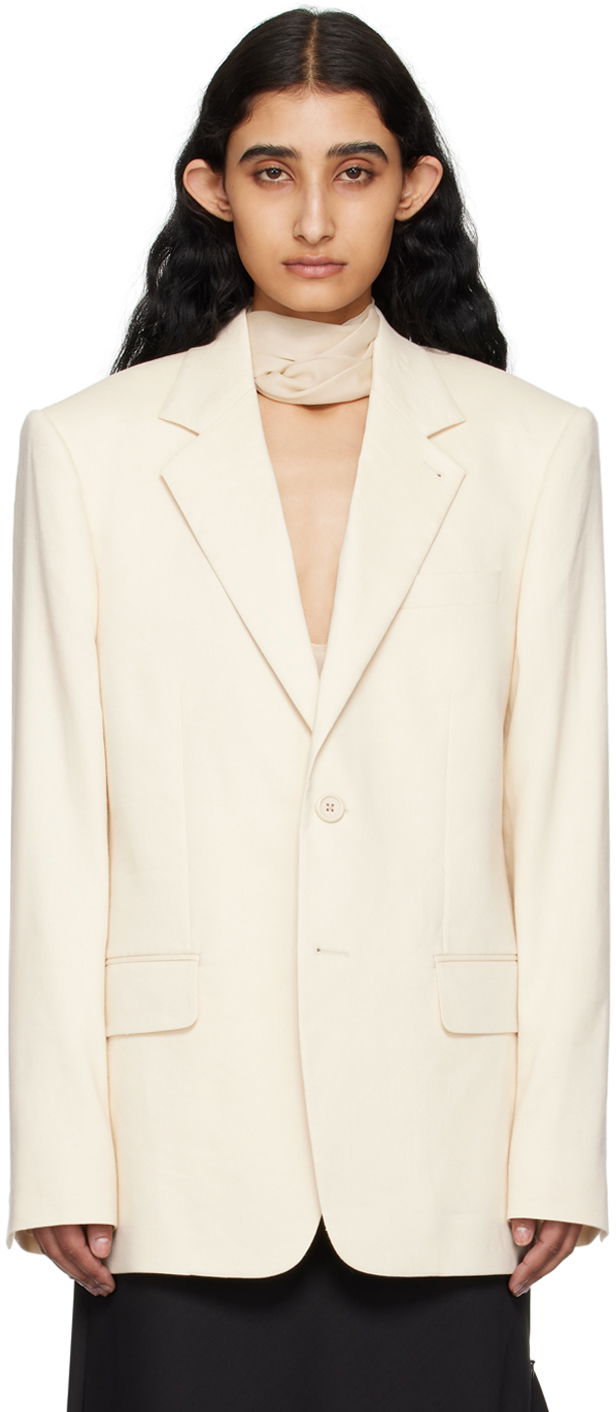 Jacka Helmut Lang Helmut Lang Classic Blazer Vit | O04HM103