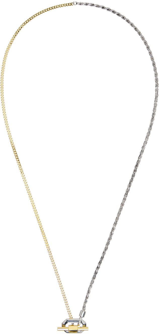 Halsband Bottega Veneta Bottega Veneta Two-Tone Chain Necklace Metallisk | 754364 V507D, 0
