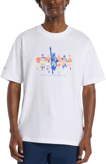 T-shirt New Balance NYC Marathon Statue of Liberty Graphic T-Shirt Vit | mt53536m-wt, 0