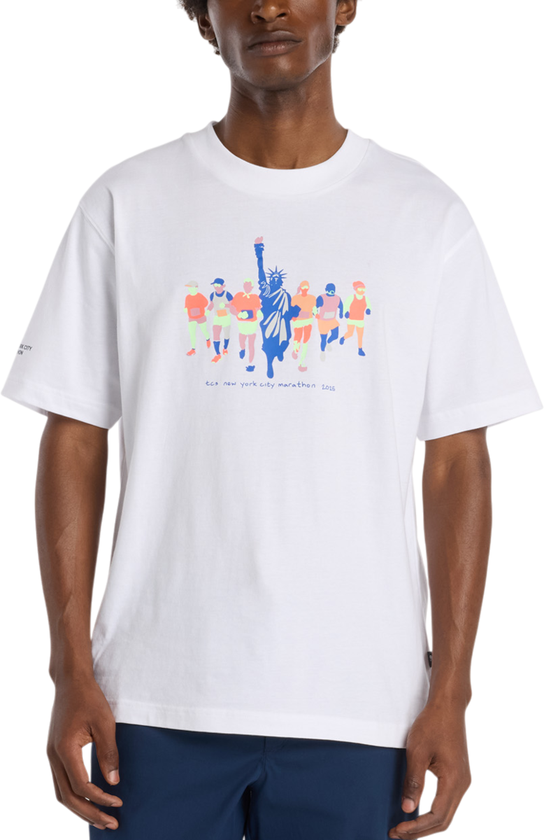 T-shirt New Balance NYC Marathon Statue of Liberty Graphic T-Shirt Vit | mt53536m-wt