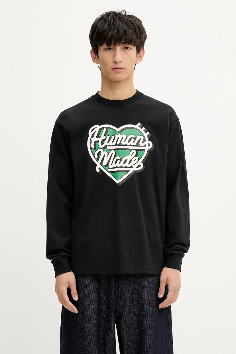 T-shirt Human Made Human Made Long Sleeve Graphic T-Shirt Svart | HM29CS021