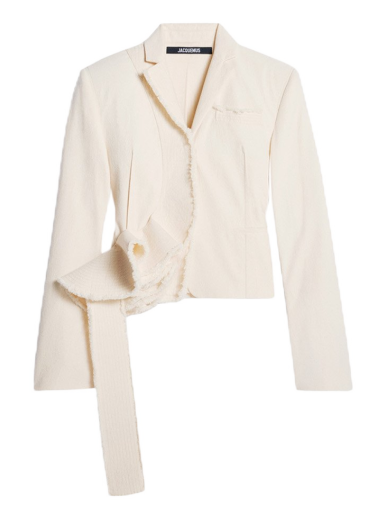 Jacka Jacquemus La Veste Artichaut Frayed Ruffles Beige | 231JA030-1053-110