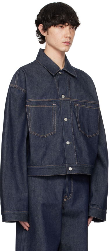 Jacka Acne Studios Blue Patch Pocket Denim Jacket Blå | C90182-, 1