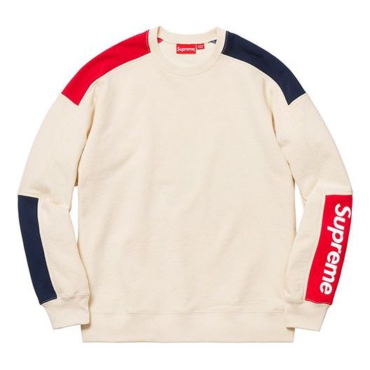 Sweater Supreme Supreme Formula Fleece Lined Crewneck Sweatshirt Beige | SUP-SS19-001