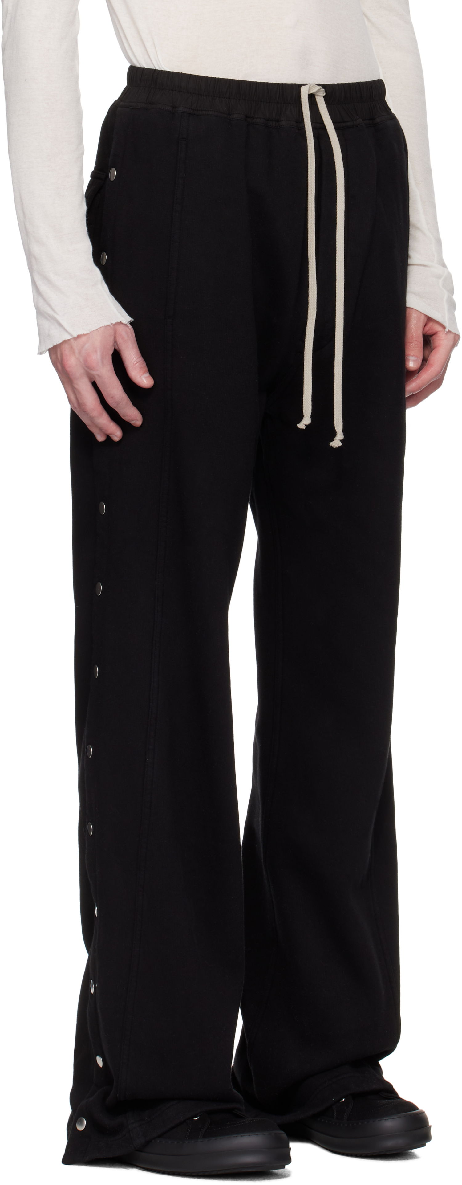 Träningsbyxor Rick Owens Rick Owens DRKSHDW Hollywood Pusher Sweatpants Svart | DU01E3393 F, 1