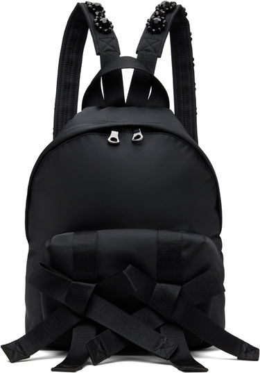 Ryggsäck Simone Rocha Simone Rocha Beaded Utility Bow Backpack Svart | BAG179TB-M 0761, 0