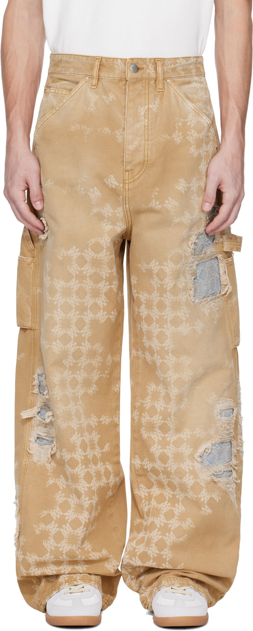 Cargo byxor AMIRI Amiri Repair Carpenter Jeans Beige | AMDNGH1095