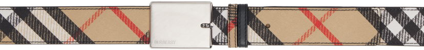 Bälten Burberry Burberry Check B Cut Reversible Belt Beige | 8103771