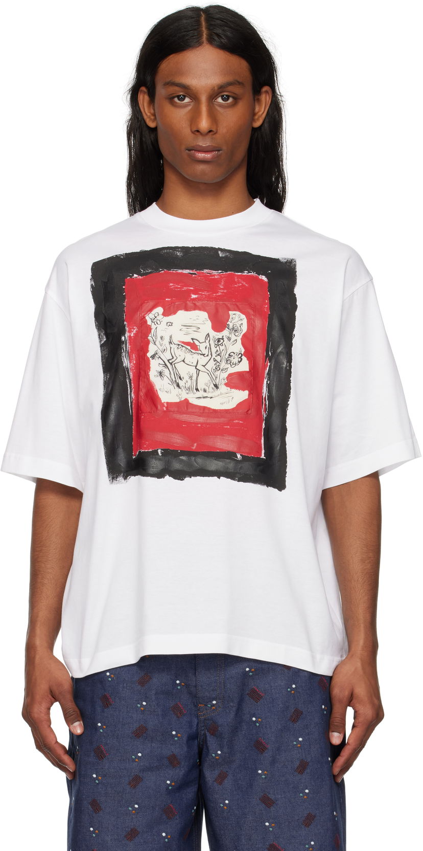 T-shirt Marni Marni Fawn Print T-Shirt Vit | HUMU0223QP USCX69