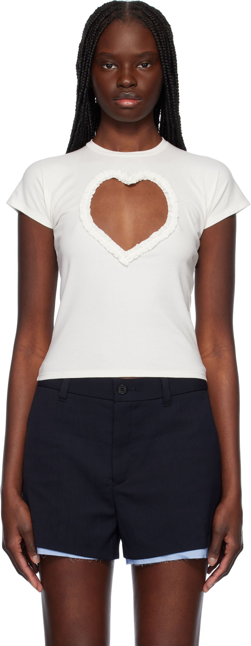 T-shirt Ambush AMBUSH Heart Cutout T-Shirt Vit | 12115402