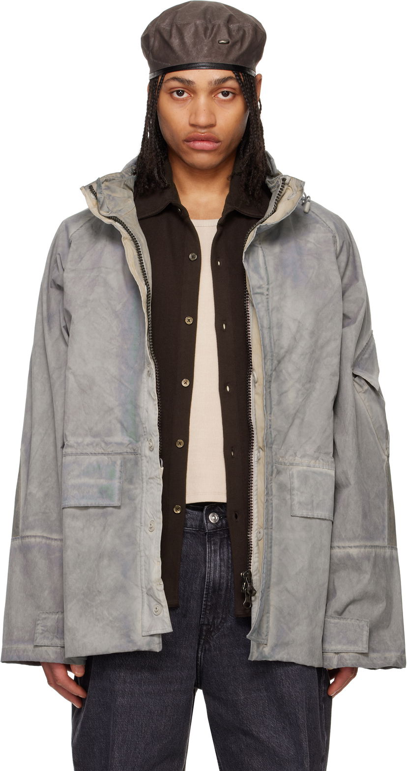 Parkas OUR LEGACY Our Legacy Horizon Waxed Cotton Jacket Grå | M2251HCO