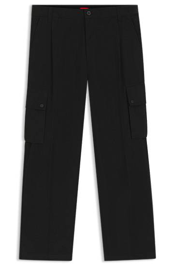 Cargo byxor BOSS Slim-Fit Cargo Trousers Svart | 50541377, 0