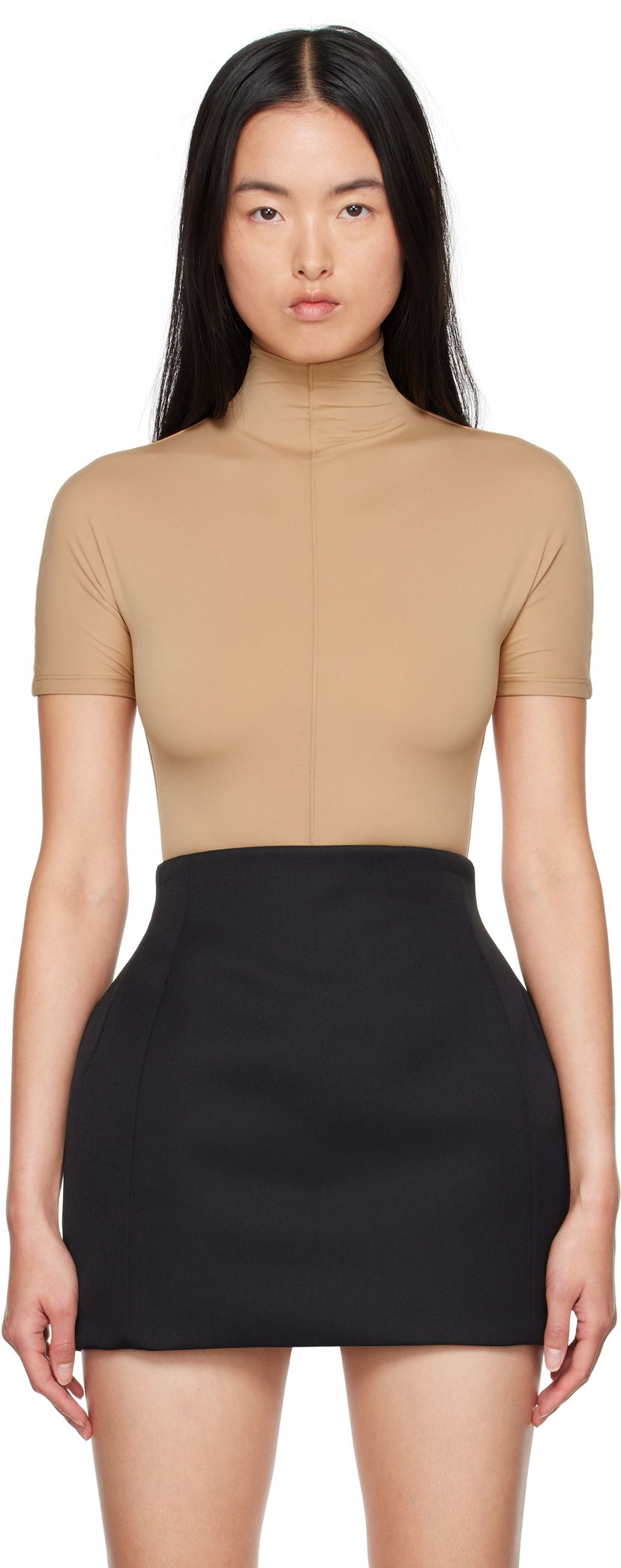 Kropp WARDROBE.NYC Huntington-Whiteley Edition RHW Short Sleeve Bodysuit Beige | W1087R18JE