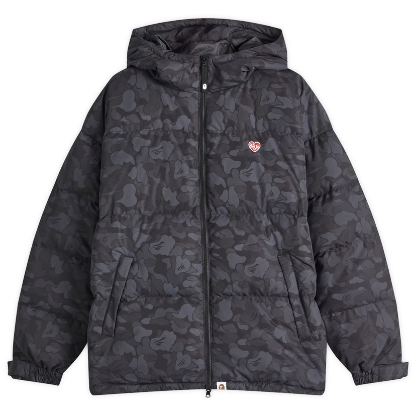 Pufferjacka BAPE Camo Down Jacket Svart | 001DNK802006L-BLK