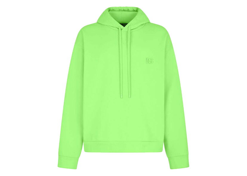 Sweatshirt Dolce & Gabbana Jersey Metal DG Logo Hoodie Green Grön | G9VC8ZHU7LBV3836