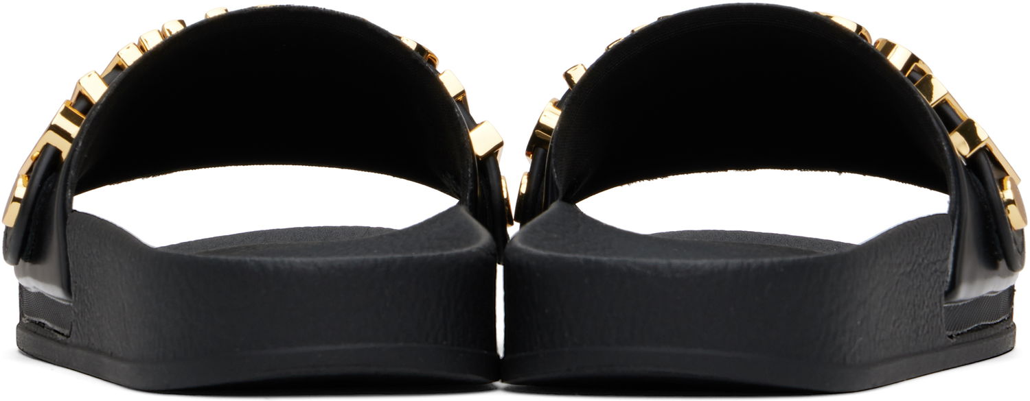 Tillbehör Moschino Moschino Lettering Logo Slides Svart | MA28032G1M M11 000, 1