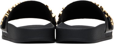 Tillbehör Moschino Moschino Lettering Logo Slides Svart | MA28032G1M M11 000, 1