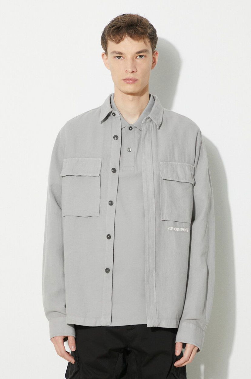 Skjorta C.P. Company Broken Shirt Grå | 16CMSH159A006501G