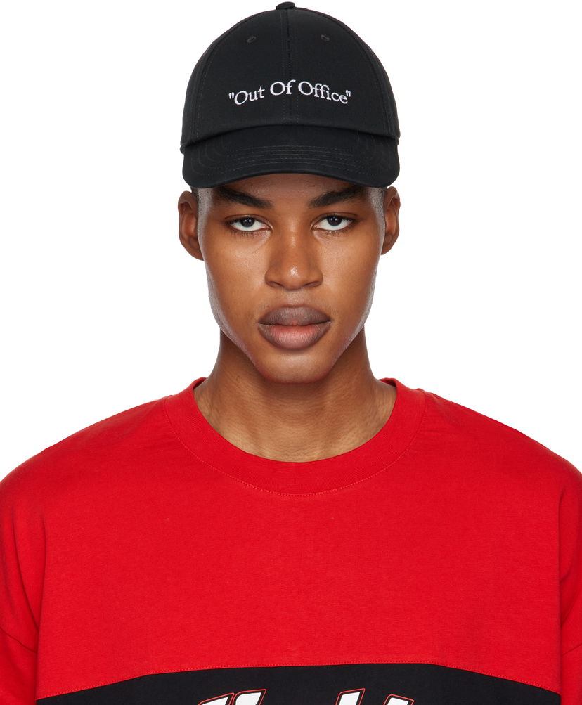Keps Off-White 'Out Of Office' Cap Svart | OMLB069F24FAB0091001