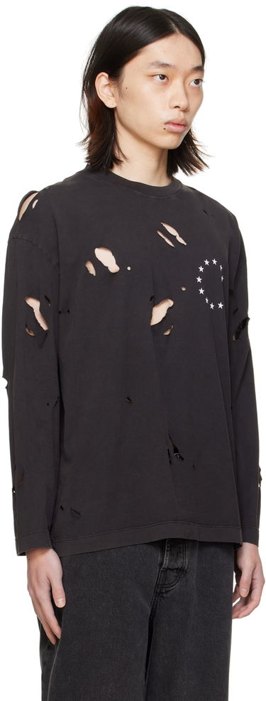 T-shirt Études Études Spirit Europa Destroyed Long Sleeve T-Shirt Svart | E24MM180A00895, 1