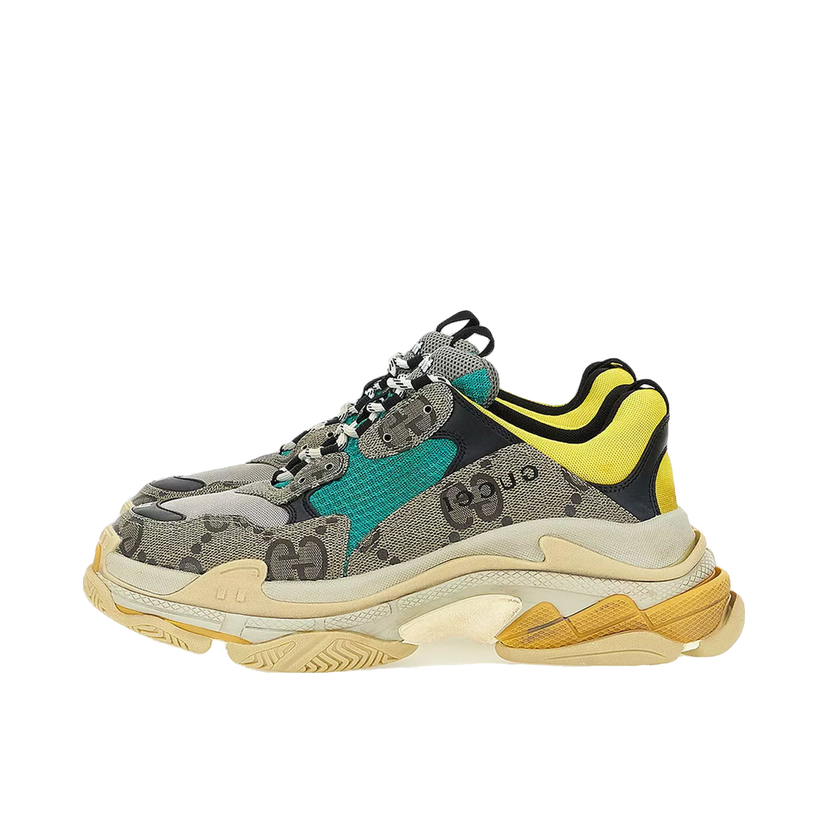Sneakers och skor Balenciaga The Hacker Project x Triple S Beige Green Yellow Beige | 681067UMO20 9766