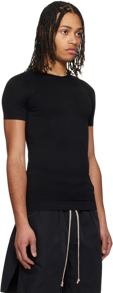 T-shirt Rick Owens Rick Owens Hollywood Active Knit Short Sleeve T-Shirt Svart | RU01E5692 KSP, 1
