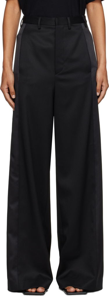 Byxor Maison Margiela MM6 Maison Margiela Tailored Wool Wide-Leg Trousers Svart | S52KA0541 S47848, 0