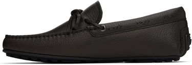 Sneakers och skor BOSS BOSS Grained Leather Driver Sole Loafers Brun | 50536247, 2